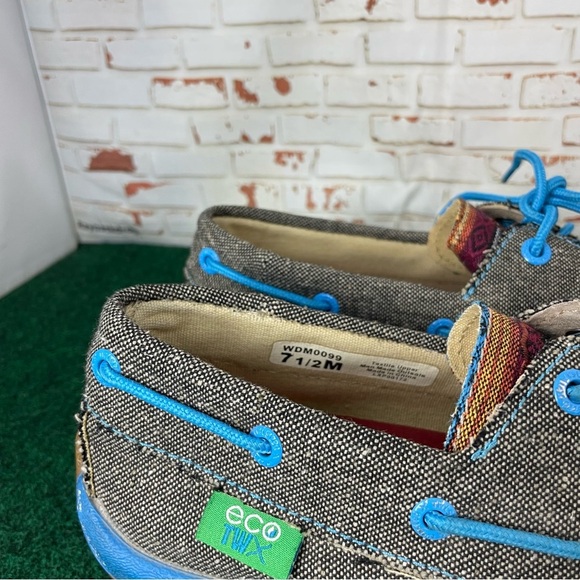 Twisted X Aztec Print Driving Moc Boat Shoes - Picture 4 of 11